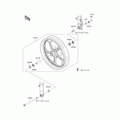 Схема узла: Front hub(adf/aef) для Kawasaki EX300 Ninja 300