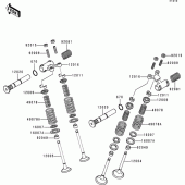 Схема узла: Клапан(ы) для Kawasaki EN500 Vulcan 500 LTD