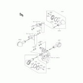 Схема узла: Поворотники для Kawasaki BJ250 Estrella