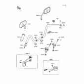 Схема вузла: Кермо & Пульт управління кермовим для Kawasaki VN1500 VN-15
