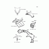 Схема вузла: Decals(Green) для Kawasaki ZX1000 Ninja 1000 ABS
