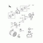 Схема вузла: Масляний насос & Масляний фільтр Kawasaki ZX400 ZZR400