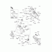 Схема узла: Топливный бак для Kawasaki KLX110 KLX110L