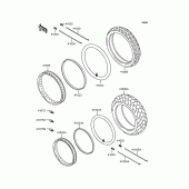 Схема вузла: Колеса (Шини) для Kawasaki VN400 Vulcan II