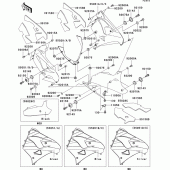 Схема вузла: Cowling lowers(1/2)(zx900-f1p) для Kawasaki ZX900 Ninja ZX-9R