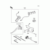 Схема узла: Ручки с подогревом (Опция) для Kawasaki KLZ1000 Versys 1000