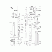 Схема вузла: Передня вилка(1/2) для Kawasaki KLX650 KLX650
