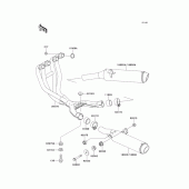 Схема вузла: Вихлопна система для Kawasaki ZX600 Ninja ZX-6