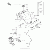 Схема вузла: Паливний бак для Kawasaki KLZ1000 Versys 1000 LT