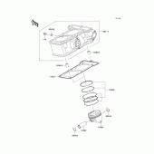 Схема вузла: Циліндр & Поршень для Kawasaki EX250 Ninja 250R