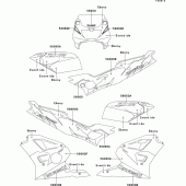 Схема вузла: Decal(ebony/eventide)(zx400-l3) для Kawasaki ZX400 ZXR400