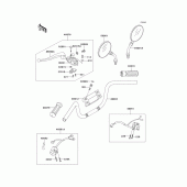 Схема вузла: Кермо & Пульт управління кермовим для Kawasaki VN750 Vulcan 750