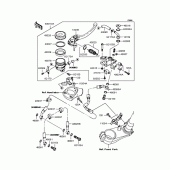 Схема узла: Передний тормозной цилиндр для Kawasaki ZX1400 ZZR1400