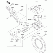 Схема вузла: Заднє гальмо для Kawasaki VN1500 VN1500 Drifter