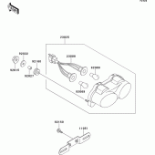 Схема узла: Taillight(s) для Kawasaki ZX600 Ninja ZX-6R