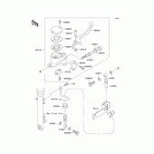Схема вузла: Передній гальмівний циліндр для Kawasaki EJ650 W650