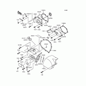 Схема вузла: Left engine cover для Kawasaki VN400 Vulcan Drifter