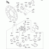 Схема вузла: Заднє гальмо для Kawasaki ZR1200 ZRX1200
