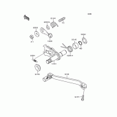 Схема узла: Переключатель передач для Kawasaki KLX250 KLX250