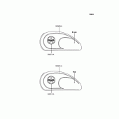 Схема вузла: Наклейки (BJ250-B3/B4) для Kawasaki BJ250 Estrella