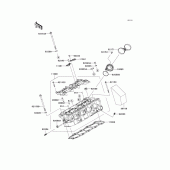 Схема вузла: Головка циліндра для Kawasaki ZX636 Ninja ZX-6R