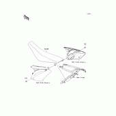 Схема узла: Сиденье для Kawasaki KX450 KX450F