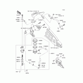 Схема узла: Задний тормозной цилиндр для Kawasaki ZX600 Ninja ZX-6R