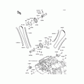 Схема вузла: Розподільний вал & Ланцюг ГРМ & Натягувач для Kawasaki VN1700 Vulcan 1700 Voyager Custom ABS