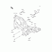 Схема вузла: Кріплення двигуна для Kawasaki ZX600 Ninja ZX-6