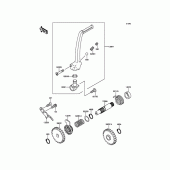 Схема вузла: Kickstarter Mechanism для Kawasaki KX65