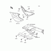 Схема вузла: Задні бічні обтічники & Захист ланцюга для Kawasaki ZR250 Balius-II
