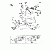 Схема узла: Задние боковые обтекатели & Защита цепи для Kawasaki ZX750 Ninja ZX-7
