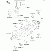 Схема узла: Коленчатый вал для Kawasaki ZX600 Ninja ZX-6R
