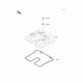 Схема узла: Клапанная крышка для Kawasaki KLX300R