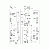 Схема узла: Вилка передней оси для Kawasaki VN900 Vulcan 900 Classic LT