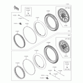 Схема узла: Шина для Kawasaki KX250/ KX252 KX250F