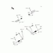 Схема узла: Подножки для Kawasaki KMX125