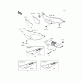 Схема узла: Side covers/chain cover(1/2) для Kawasaki KLE500