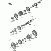Схема узла: Трансмиссия для Kawasaki VN750 VN750 Twin