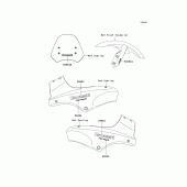 Схема вузла: Decals(green)(b8f)(orange)(gray)(b9f) для Kawasaki KLE650 Versys 650