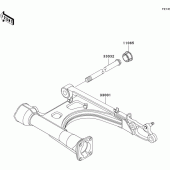Схема узла: Задний рычаг (Маятник) для Kawasaki VN1500 VN1500 Classic