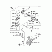Схема узла: Передний тормозной цилиндр для Kawasaki ZG1400 1400GTR ABS