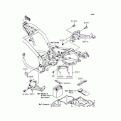 Схема вузла: Кріплення двигуна для Kawasaki ZR250 Balius-II