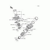 Схема вузла: Циліндр & Поршень для Kawasaki VN400 Vulcan Drifter