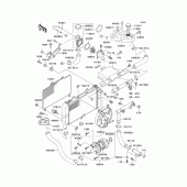 Схема вузла: Радіатор (1/2) для Kawasaki ZX600 Ninja ZX-6