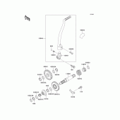 Схема вузла: Kickstarter mechanism для Kawasaki KLX250 KLX250