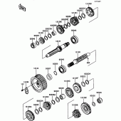 Схема узла: Трансмиссия для Kawasaki EN500 Vulcan 500