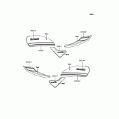 Схема вузла: Наклейки (red; ZR400-G8) для Kawasaki ZR400 Zephyr X