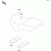 Схема узла: Сиденье для Kawasaki ER500 ER-5