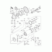 Схема вузла: Starter motor для Kawasaki ZR750 ZR-7S